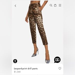 Dolce & Gabbana Leopard Print Pants Size 46